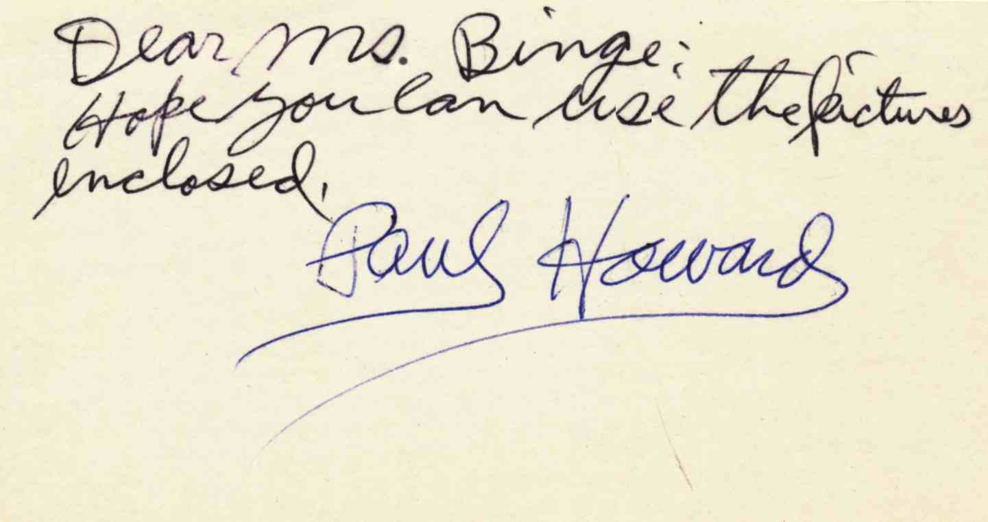 Paul Howard note